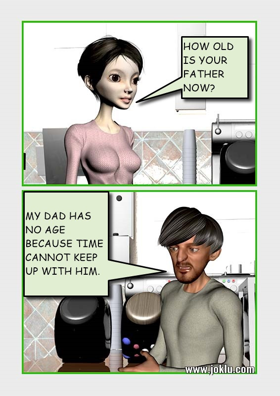 Incredible dad age of your father joke in English