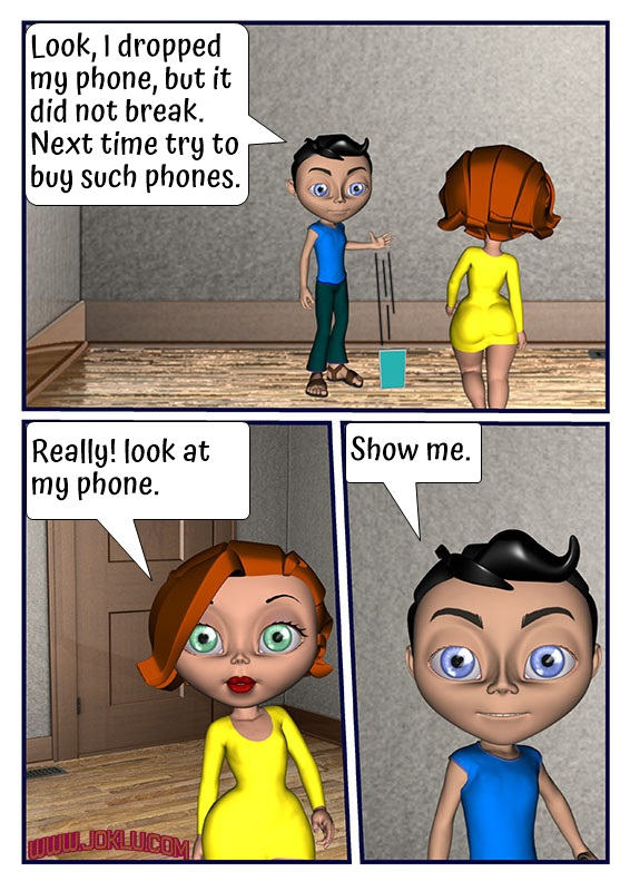 Mobile broken funny comics in English page 1