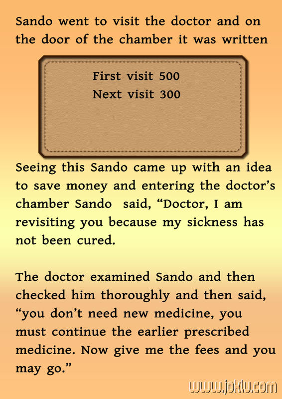 Sando saved money funny story joke in English