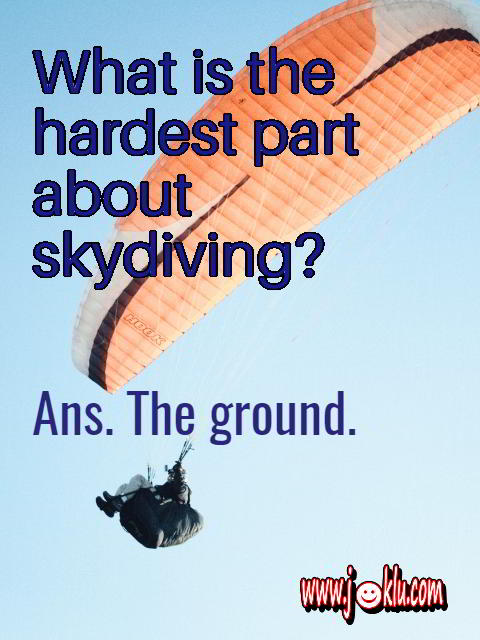 Skydiving question answer short joke