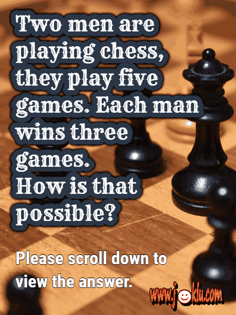 Two men are playing chess riddle